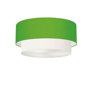 Plafon De Sobrepor Cilíndrico Cúpula Verde Limão Branco