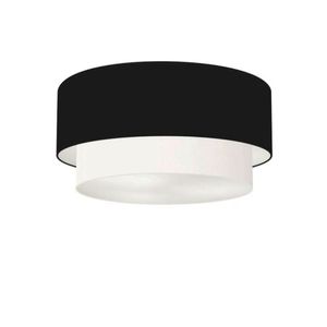 Plafon Para Sala Cilíndrico Cúpula Preto Branco