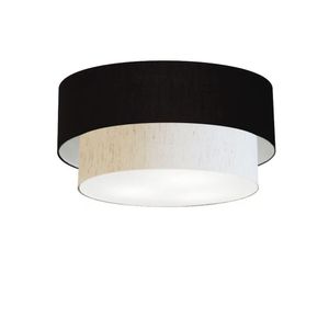 Plafon Para Sala Cilíndrico Cúpula Preto Bege