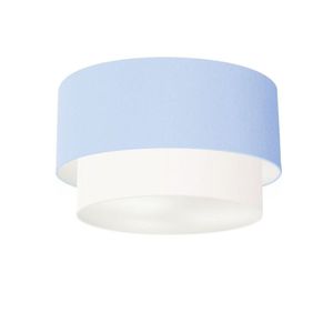 Plafon Para Sala Cilíndrico Cúpula Azul Bebê Branco