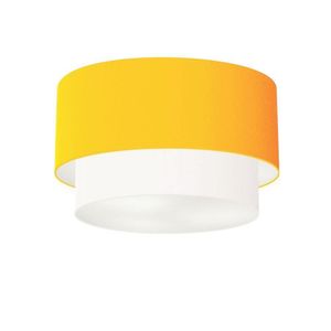 Plafon Para Sala Cilíndrico Cúpula Laranja Branco