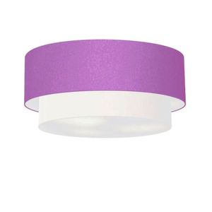 Plafon Cilíndrico Sj-3065 Cúpula Lilás Branco