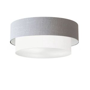 Plafon Cilíndrico Sj-3065 Cúpula Rustico Cinza Branco