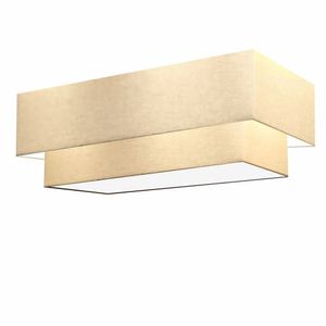 Plafon Retangular Sj-3071 Cúpula Algodão Crú