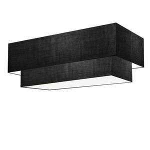 Plafon Retangular Sj-3071 Cúpula Preto