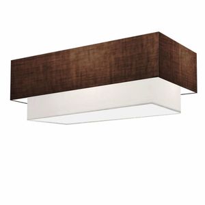 Plafon Retangular Cúpula Café Branco