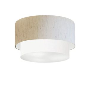 Plafon De Sobrepor Cilíndrico Sp-3045 Cúpula Bege Branco