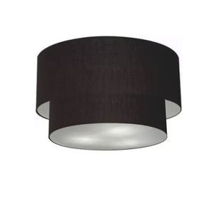 Plafon De Sobrepor Cilíndrico Sp-3045 Cúpula Preto