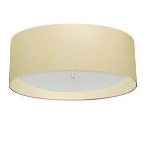 Plafon Para Sala Cilíndrico Cúpula Algodão Crú Bege