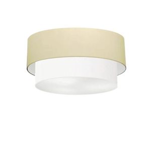 Plafon Para Sala Cilíndrico Cúpula Algodão Crú Branco