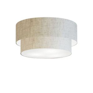 Plafon Para Sala Cilíndrico Cúpula Rustico Bege