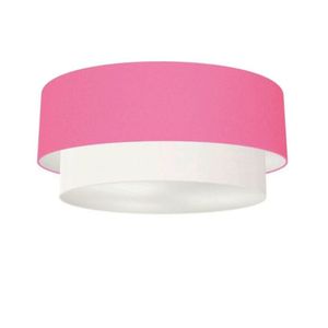 Plafon Para Sala Cilíndrico Cúpula Rosa Bebê Branco