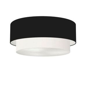 Plafon Para Sala Cilíndrico Cúpula Preto Branco