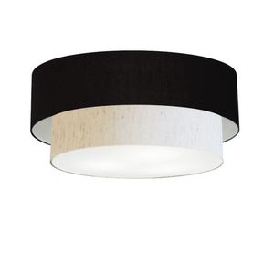 Plafon Para Sala Cilíndrico Cúpula Preto Bege