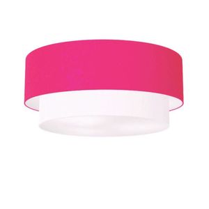 Plafon Para Sala Cilíndrico Cúpula Rosa Pink Branco