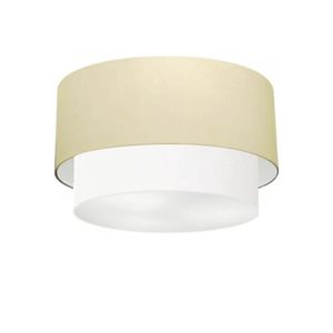 Plafon Para Sala Cilíndrico Cúpula Algodão Crú Branco