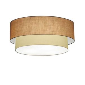 Plafon Para Sala Cilíndrico Sl-3063 Cúpula Palha Bege