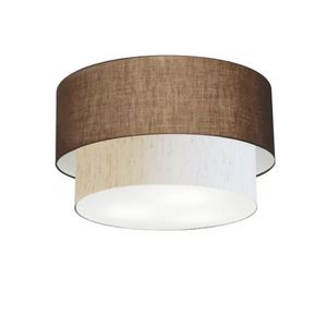 Plafon Para Sala De Estar Cilíndrico Cúpula Café Bege