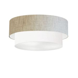 Plafon Para Sala Cilíndrico Cúpula Rustico Bege Branco