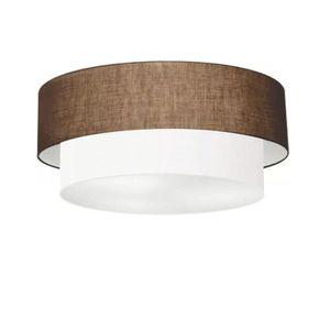Plafon Para Sala Cilíndrico Cúpula Café Branco