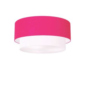 Plafon Para Sala Cilíndrico Cúpula Rosa Pink Branco
