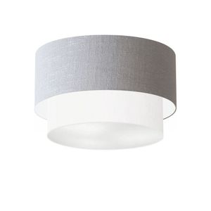Plafon Para Sala De Tv Cilíndrico Tv-3045 Cúpula Rustico Cinza Branco