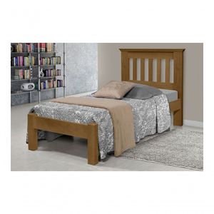 Cama de Solteiro Texas de Madeira Maciça Tauari Imbuia