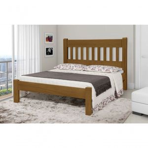 Cama Queen Size Imperial de Madeira Maciça Tauari Imbuia