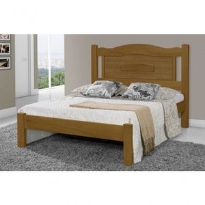 Cama de Casal Paris de Madeira Maciça Tauari Imbuia