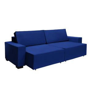 Sofá Dallas 2.60M Retrátil - Azul