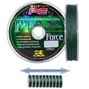 Linha de Pesca Multifilamento 1000m Max Force 4 Fios 0,35mm 48lb