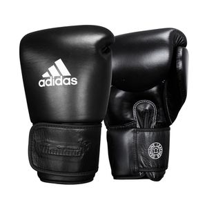 Luva De Muay Thai Couro Black Pro Thai 12 Oz