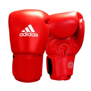 Luva De Muay Thai Couro Red Pro Thai 16 Oz