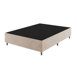 Base Box Casal 37Cm X 188Cm X 138Cm Treviso Liso Creme