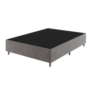 Base Box Casal 37Cm X 188Cm X 138Cm Treviso Liso Grafite