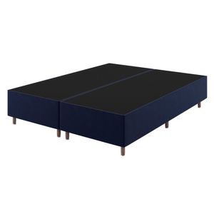 Base Box Queen 37Cm X 198Cm X 158Cm Treviso Liso Turkey Azul