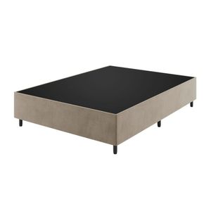 Base Box Casal 37Cm X 188Cm X 138Cm Cristal Liso Veludo Perola