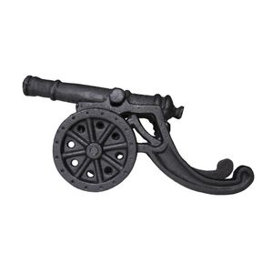 Canhão De Guerra Jardim Decorativo Ferro Fundido Pequeno