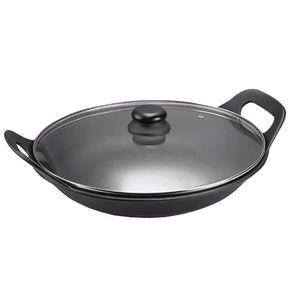 Panela Risoto De Ferro Com Tampa De Vidro 5,0 Litros