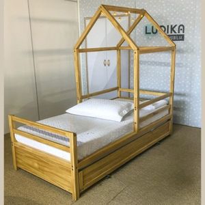 Bicama Infantil Evolutiva Meia Casinha Natural Mel