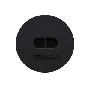 Tampa Tampão De Chão Aterramento Liso De Ferro Fundido 25Cm