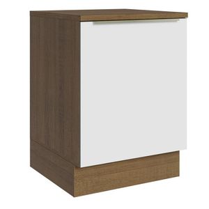 Balcão 60Cm 1PTA Rustic/Branco Veludo Lux Madesa Rustic