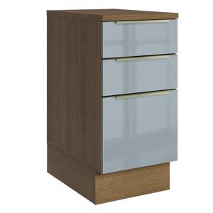 Balcão 40Cm 3GVT Rustic/Cinza Lux Madesa Rustic/Cinza