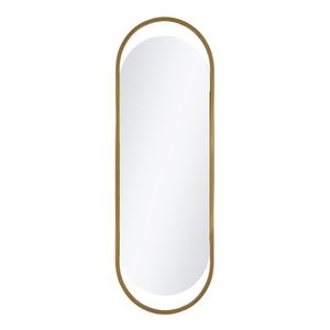 Espelho Decorativo Oblongo 153X53Cm Glam In House Decor Dourado