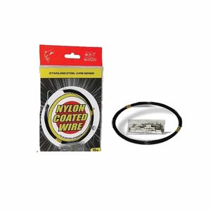 Cabo De Aço Revestido Em Nylon P/ Pesca Black 20Lb 10M
