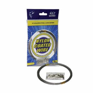 Cabo De Aço Revestido Em Nylon P/ Pesca Nickel 50Lb 10M