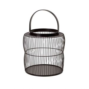 Lanterna Decorativa Em Metal Preto 23X22 Cm - D'Rossi