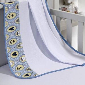 Cueiro Simples Tecebem Baby Nino Malha Estampado Kinder Azul