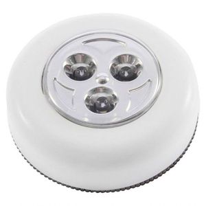 Luminária Button Com 3 Led'S 3 Pilhas Aaa Produto Preto