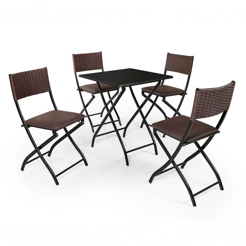 Jogo de Mesa com 4 Cadeiras Para Jardim Varanda Piscina - WebContinental